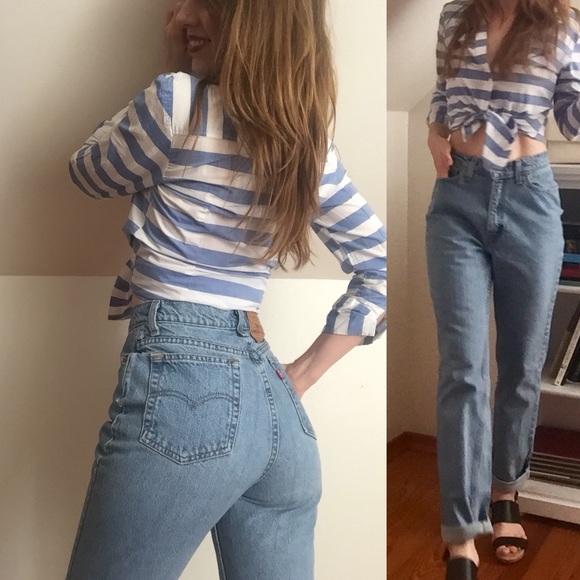 Levi's Denim - Vintage Levi's light wash mom jeans
